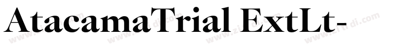 AtacamaTrial ExtLt字体转换 AtacamaTrial ExtLt字体转换